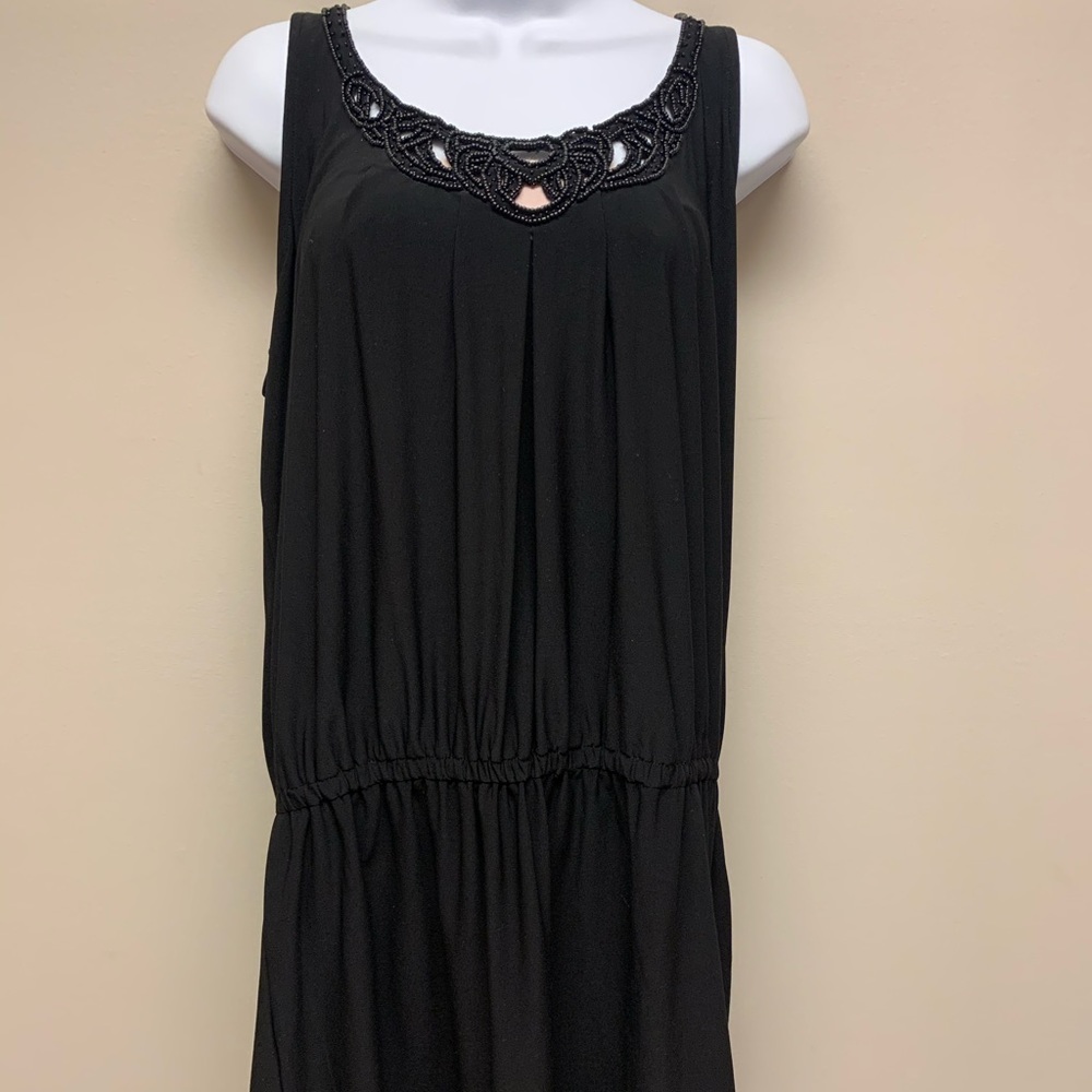 White House Black Market Black Embroidered dress